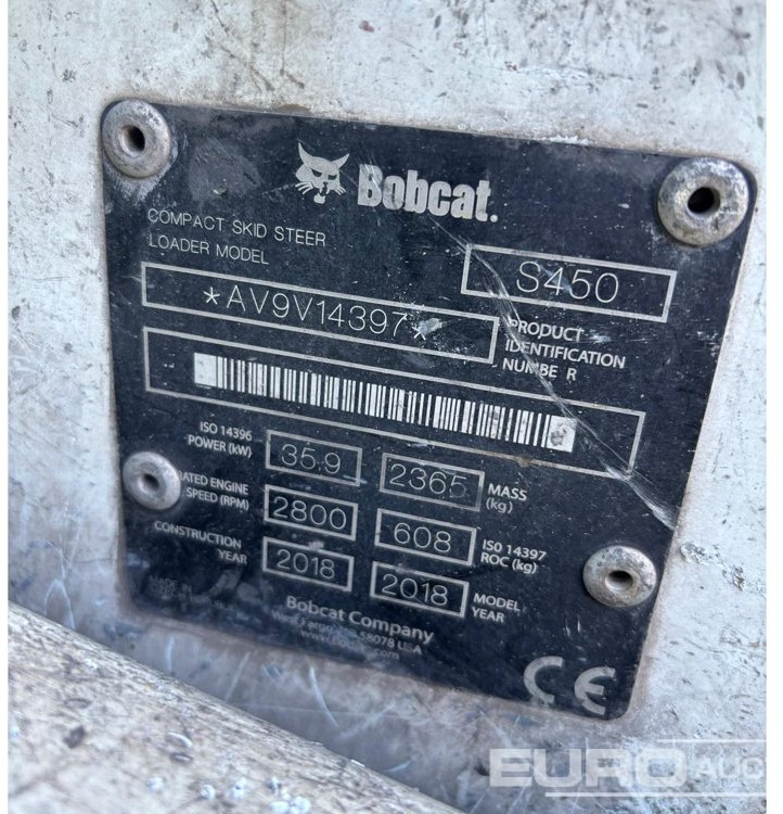 2018 Bobcat S450 - Мини-погрузчик с бортовым поворотом: фото 2 2018 Bobcat S450 - Мини-погрузчик с бортовым поворотом: фото 2