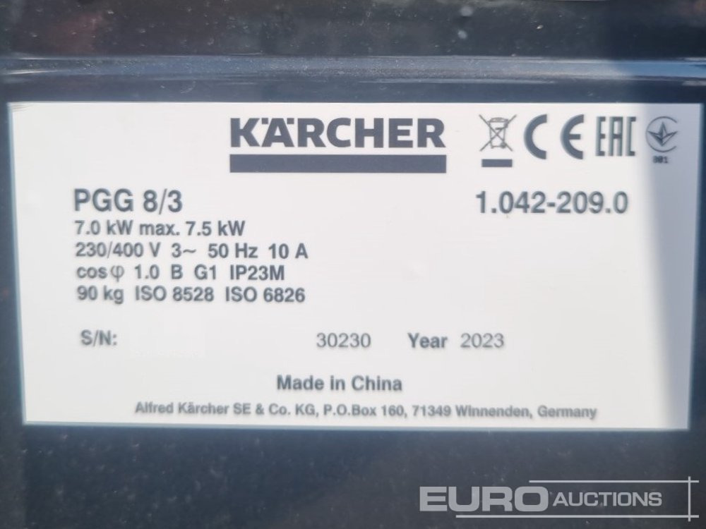 Электрогенератор Unused Kärcher PGG8/3: фото 9