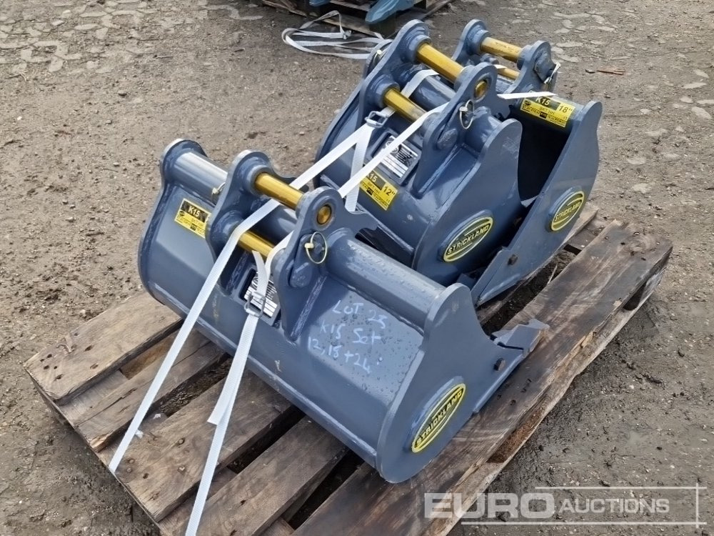 Unused Strickland 24", 18", 12" Bucket Set to suit Kubota KX15 (3 of) - Ковш: фото 3 Unused Strickland 24", 18", 12" Bucket Set to suit Kubota KX15 (3 of) - Ковш: фото 3