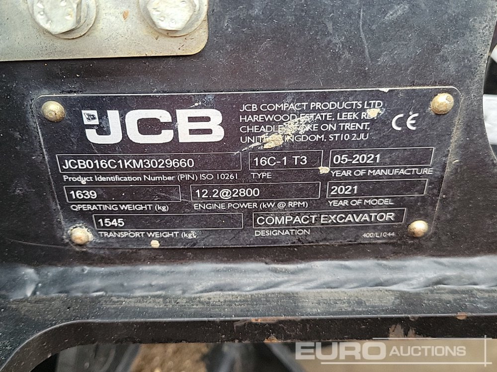 Мини-экскаватор 2021 JCB 16C-1: фото 36