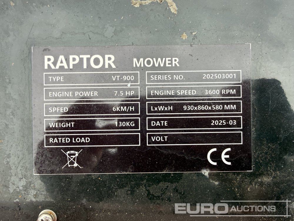 Оборудование для гаражей/ Мастерских Unused 2025 Raptor VT900: фото 9 Оборудование для гаражей/ Мастерских Unused 2025 Raptor VT900: фото 9