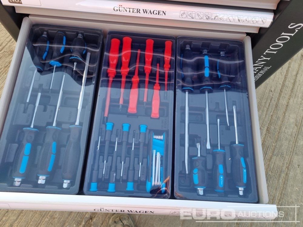 Оборудование для гаражей/ Мастерских Unused Germany Tools Tools Trolley, 220Pcs, Complete with Tools, 6 Drawers  / Carro Porta Herramientas Completo, 6 Cajones: фото 11