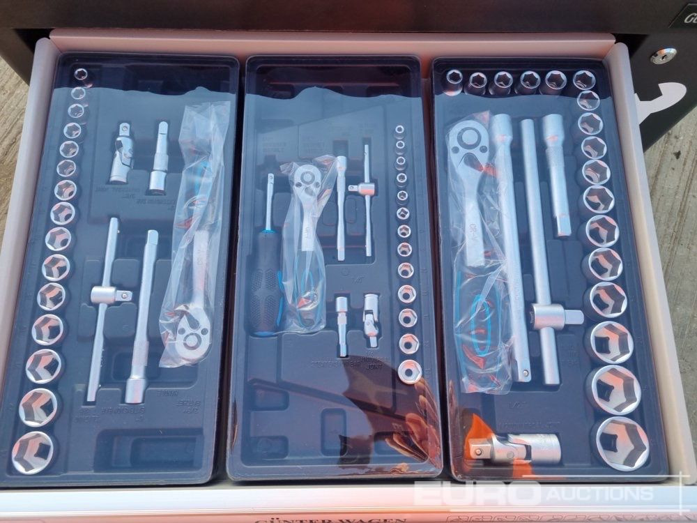 Оборудование для гаражей/ Мастерских Unused Germany Tools Tools Trolley, 220Pcs, Complete with Tools, 6 Drawers  / Carro Porta Herramientas Completo, 6 Cajones: фото 8