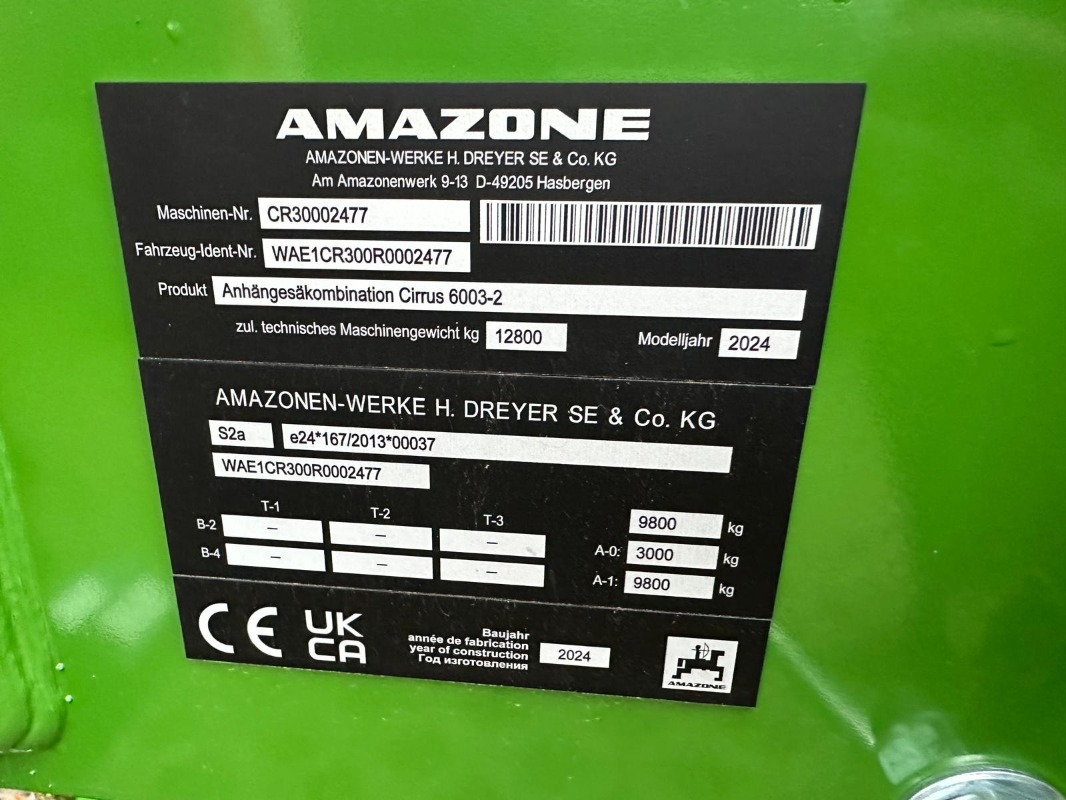 Amazone Cirrus 6003-2 - Сеялка: фото 2 Amazone Cirrus 6003-2 - Сеялка: фото 2