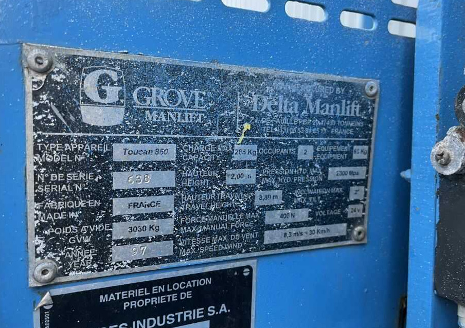 Grove Toucan860 - Вертикальный мачтовый подъемник: фото 4 Grove Toucan860 - Вертикальный мачтовый подъемник: фото 4