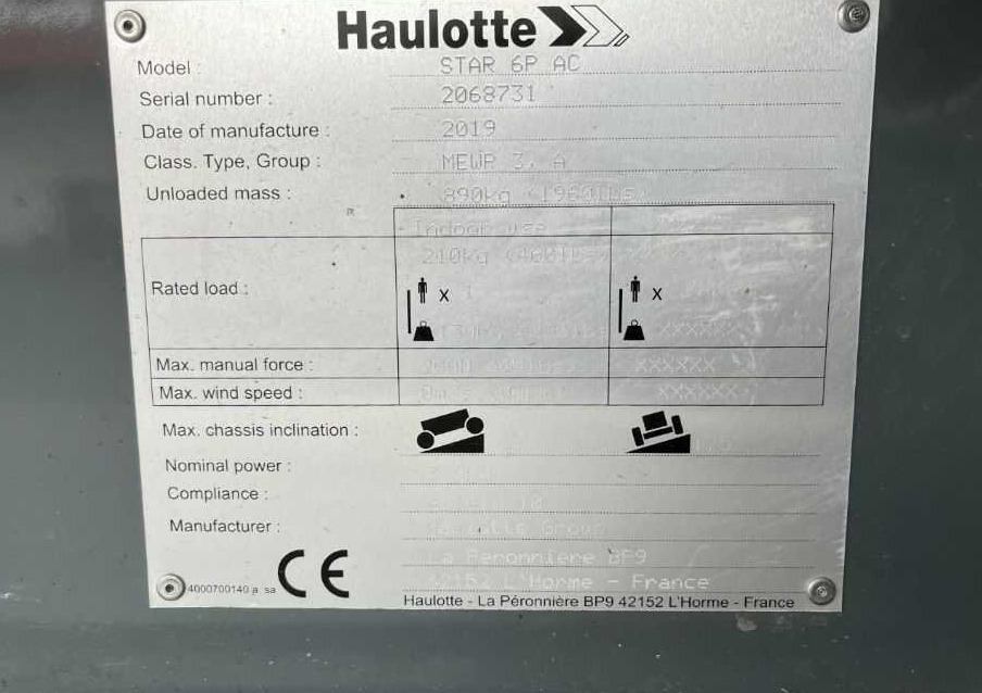 Haulotte STAR 6P AC - Вертикальный мачтовый подъемник: фото 4 Haulotte STAR 6P AC - Вертикальный мачтовый подъемник: фото 4