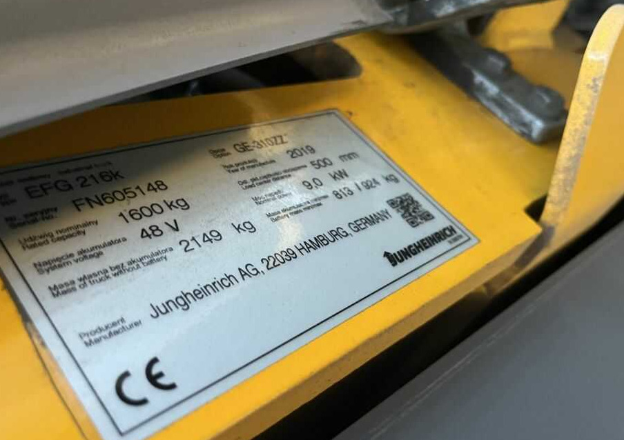 Jungheinrich EFG216k - Электропогрузчик: фото 4 Jungheinrich EFG216k - Электропогрузчик: фото 4