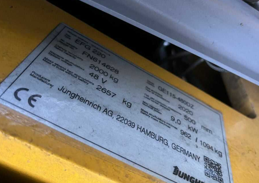 Jungheinrich EFG220 - Электропогрузчик: фото 4 Jungheinrich EFG220 - Электропогрузчик: фото 4