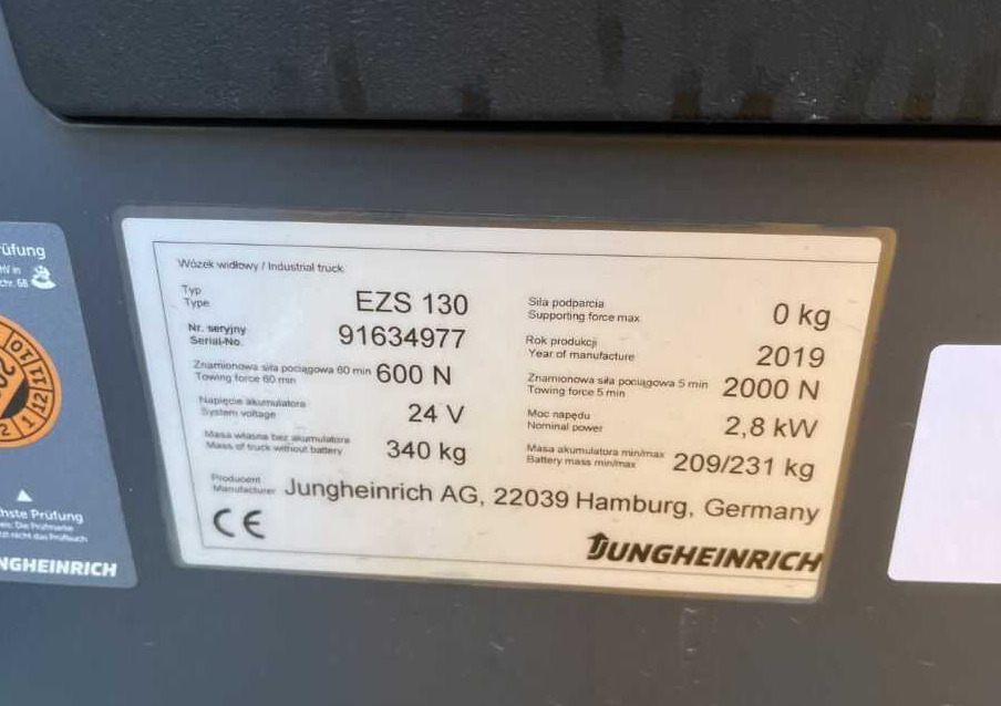 Jungheinrich EZS130 - Складской тягач: фото 4 Jungheinrich EZS130 - Складской тягач: фото 4