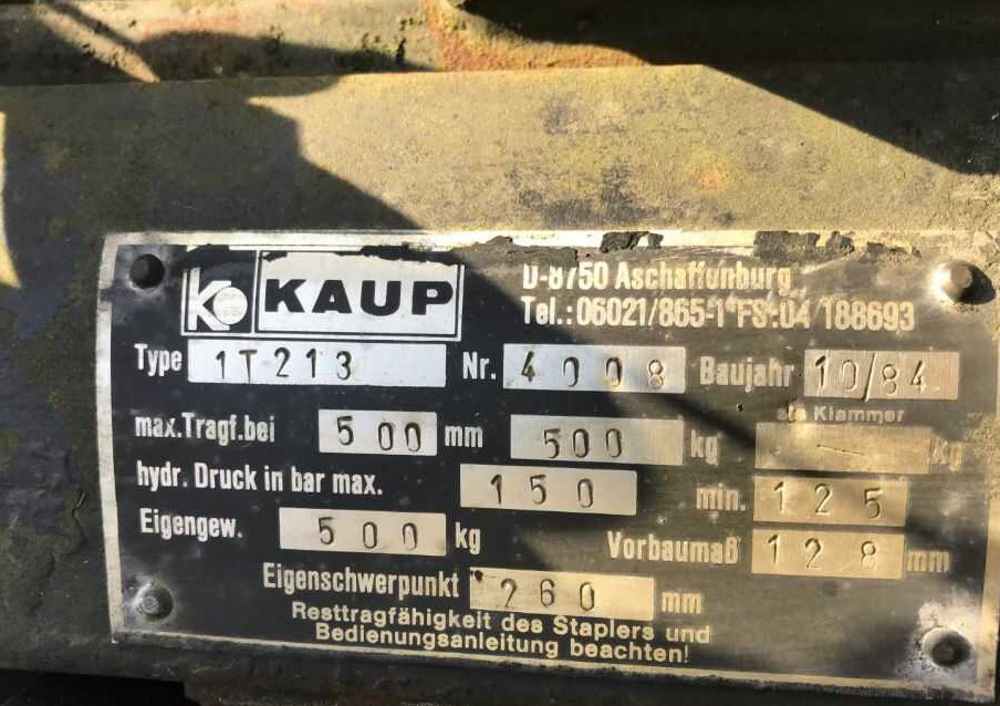Kaup 1T213, Kartonklammer - Захват для Погрузочно-разгрузочной техники: фото 4 Kaup 1T213, Kartonklammer - Захват для Погрузочно-разгрузочной техники: фото 4