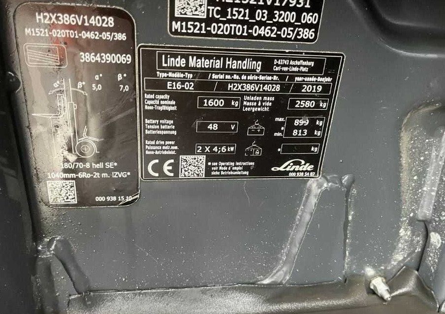 Linde E16-02 - Электропогрузчик: фото 4 Linde E16-02 - Электропогрузчик: фото 4