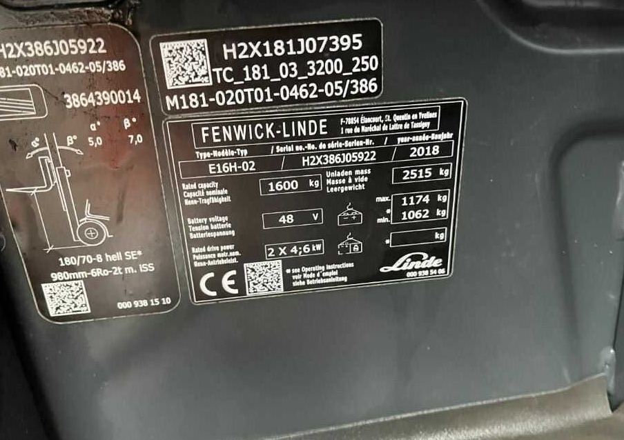 Linde E16H-02 - Электропогрузчик: фото 4 Linde E16H-02 - Электропогрузчик: фото 4