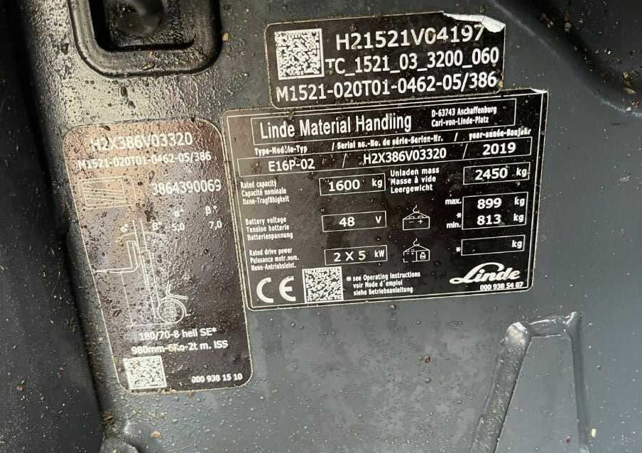 Linde E16P-02 - Электропогрузчик: фото 4 Linde E16P-02 - Электропогрузчик: фото 4