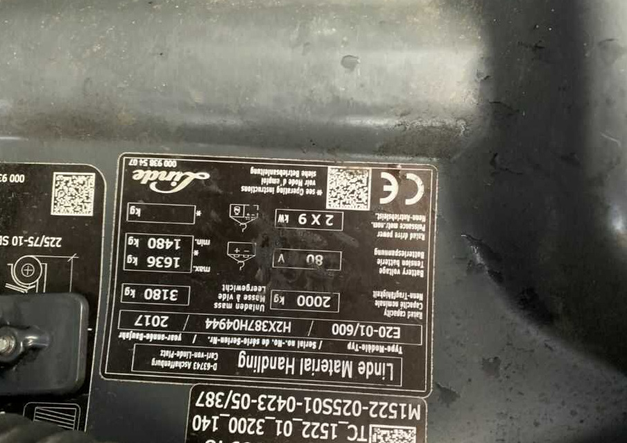 Linde E20-01/600 - Электропогрузчик: фото 4 Linde E20-01/600 - Электропогрузчик: фото 4