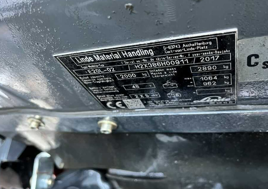 Linde E20L-02 - Электропогрузчик: фото 4 Linde E20L-02 - Электропогрузчик: фото 4