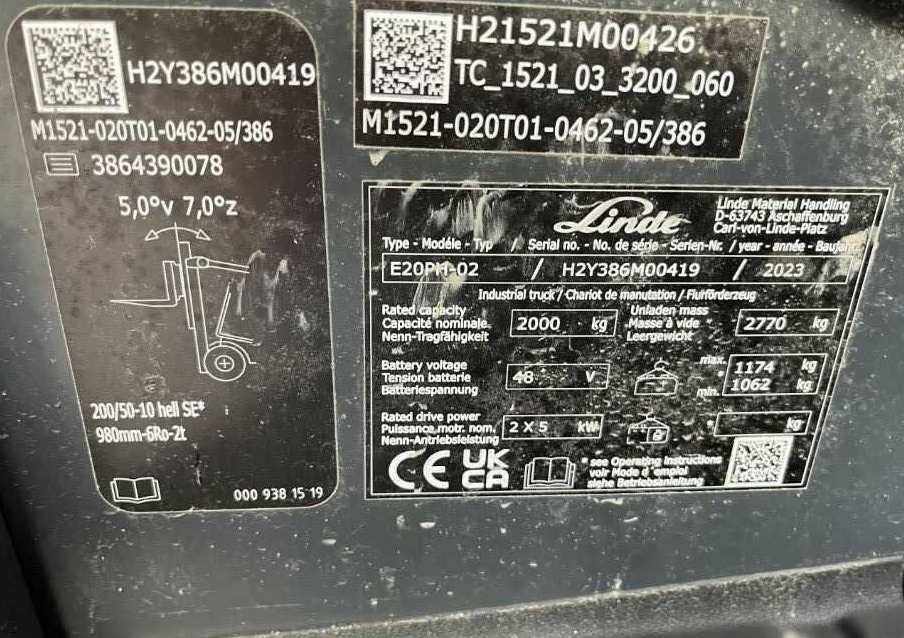 Linde E20PH-02 - Электропогрузчик: фото 4 Linde E20PH-02 - Электропогрузчик: фото 4