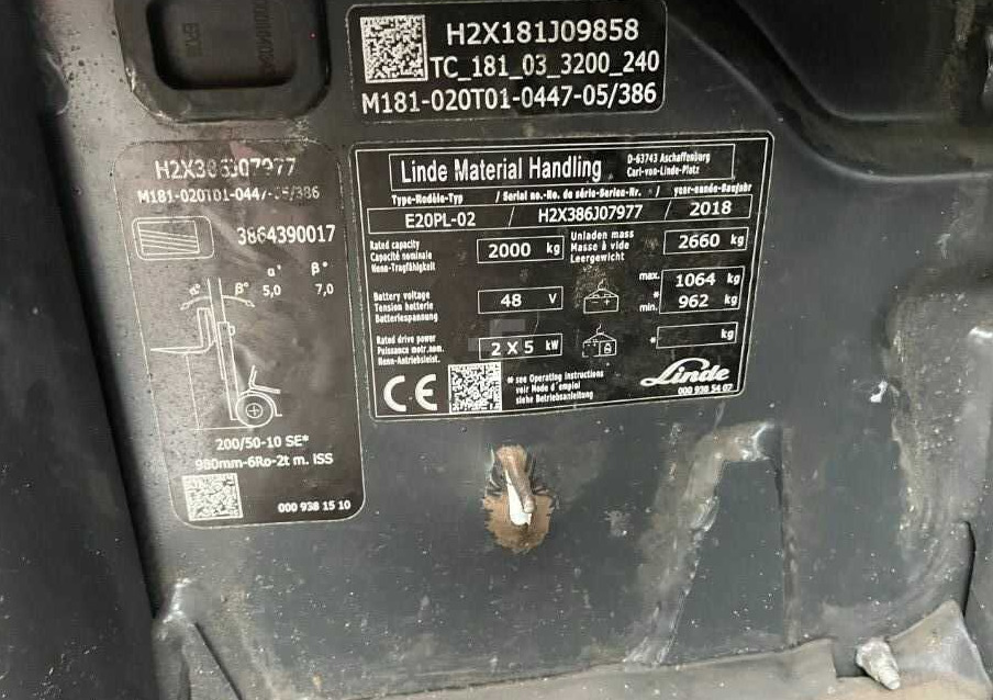 Linde E20PL-02 - Электропогрузчик: фото 4 Linde E20PL-02 - Электропогрузчик: фото 4