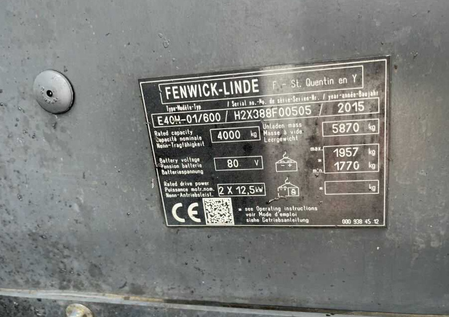 Linde E40H-01/600 - Электропогрузчик: фото 4 Linde E40H-01/600 - Электропогрузчик: фото 4