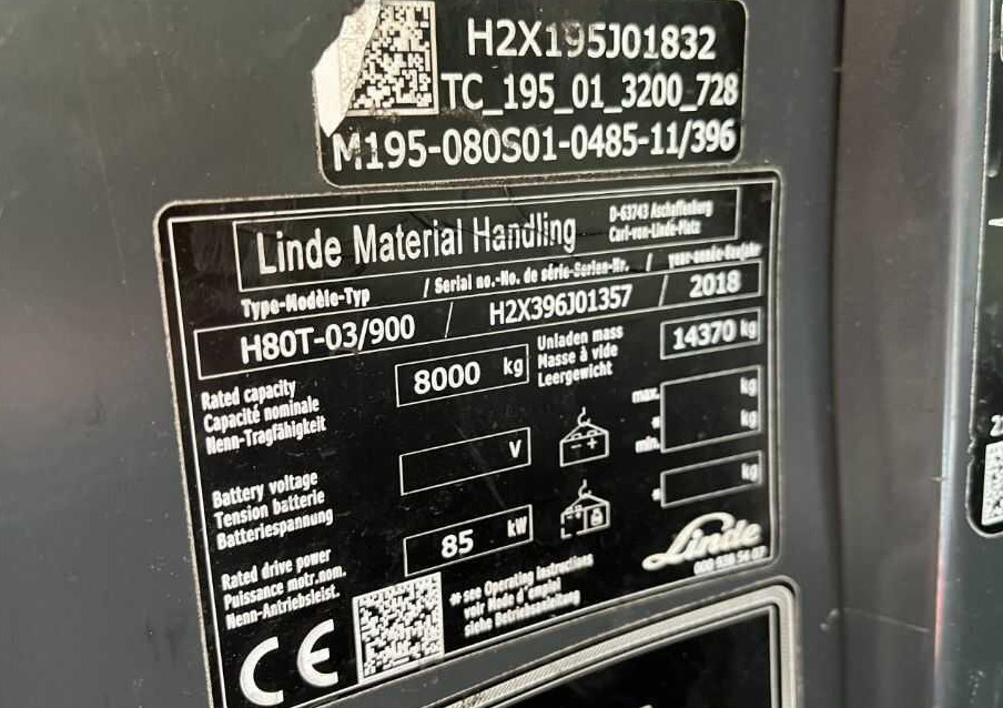 Linde H80T-03/900 - Газовый погрузчик: фото 3 Linde H80T-03/900 - Газовый погрузчик: фото 3