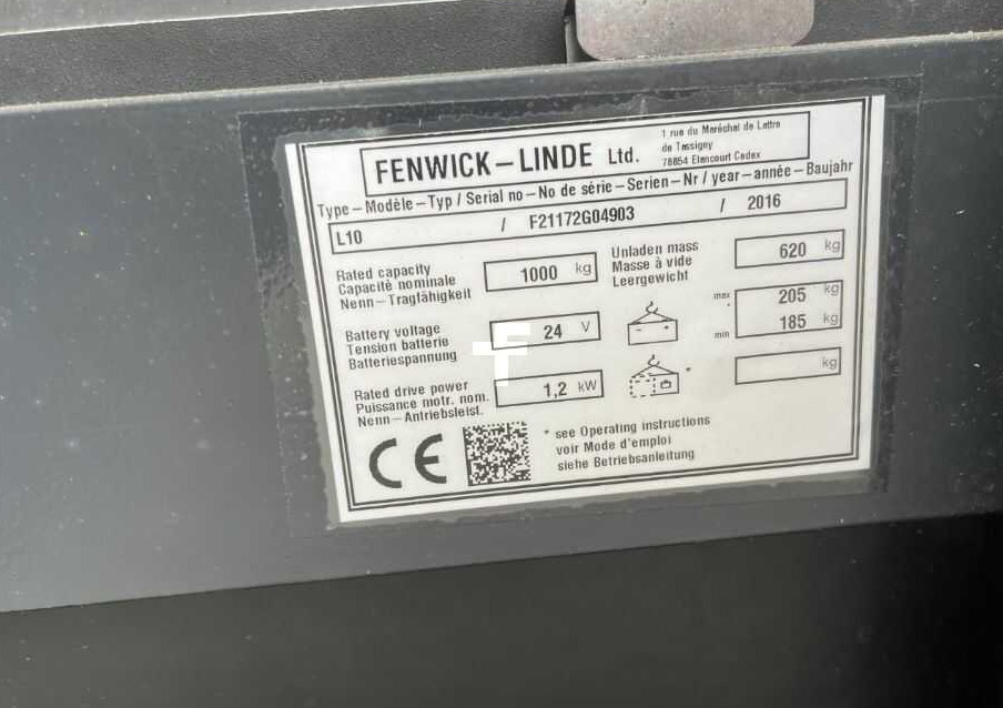 Linde L10 - Штабелер: фото 4 Linde L10 - Штабелер: фото 4