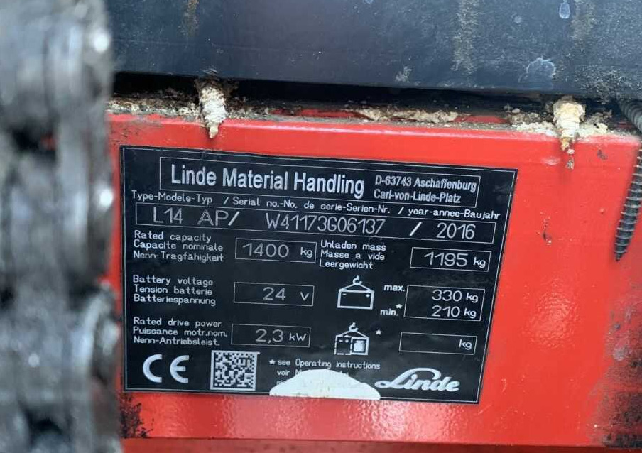 Штабелер Linde L14AP: фото 7