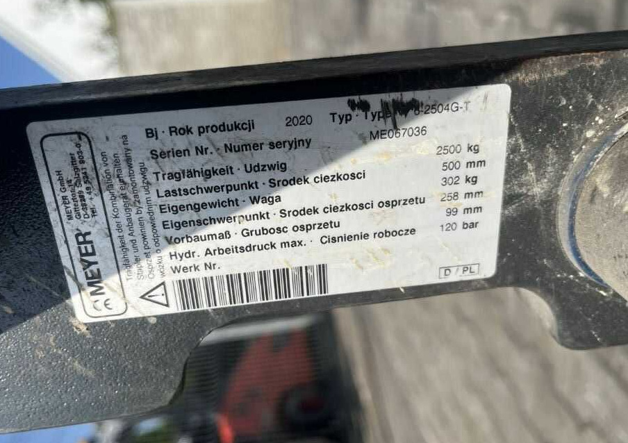 Meyer 6-2504GT - Навесное оборудование: фото 5 Meyer 6-2504GT - Навесное оборудование: фото 5