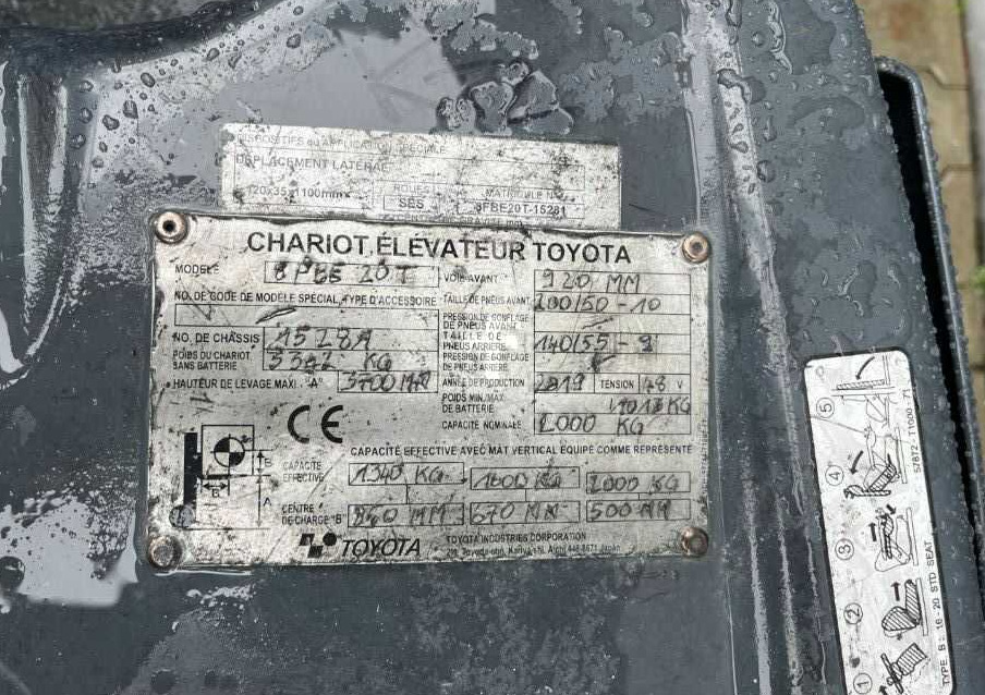 Toyota 8FBE20T - Электропогрузчик: фото 5 Toyota 8FBE20T - Электропогрузчик: фото 5