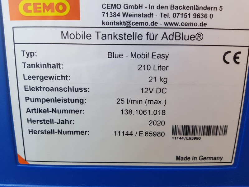 Cemo ad blue tank - Грузовик-цистерна: фото 5 Cemo ad blue tank - Грузовик-цистерна: фото 5