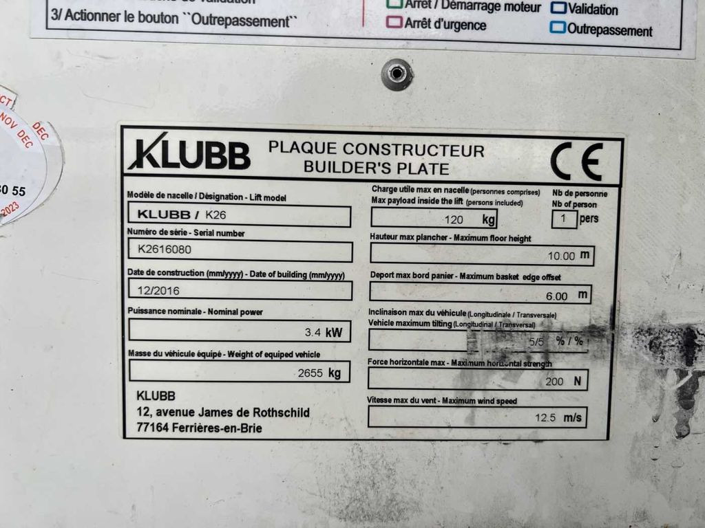 Грузовик с подъемником, Коммерческий автомобиль Renault Master 2.3 dCi / KLUBB K26, 12m: фото 12