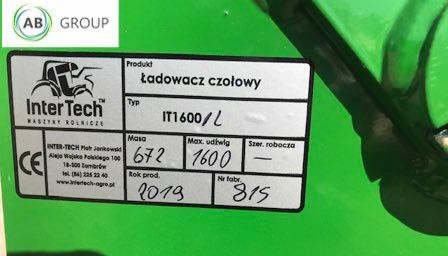 Фронтальный погрузчик для трактора Inter-Tech front loader IT 1600 / L: фото 11