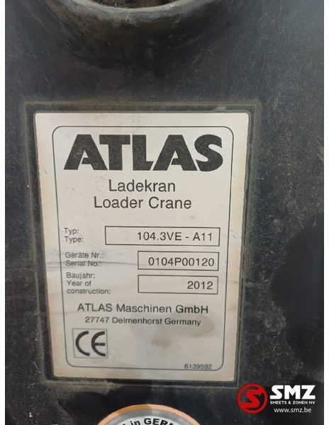 Atlas Occ Autolaadkraan Atlas 104.3VE - Стрела: фото 5 Atlas Occ Autolaadkraan Atlas 104.3VE - Стрела: фото 5