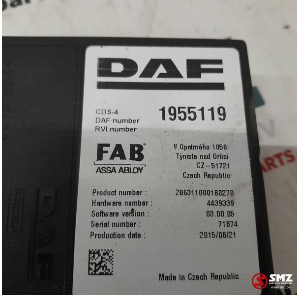 DAF Occ ECU CDS4 regeleenheid DAF - Блок управления для Грузовиков: фото 5 DAF Occ ECU CDS4 regeleenheid DAF - Блок управления для Грузовиков: фото 5