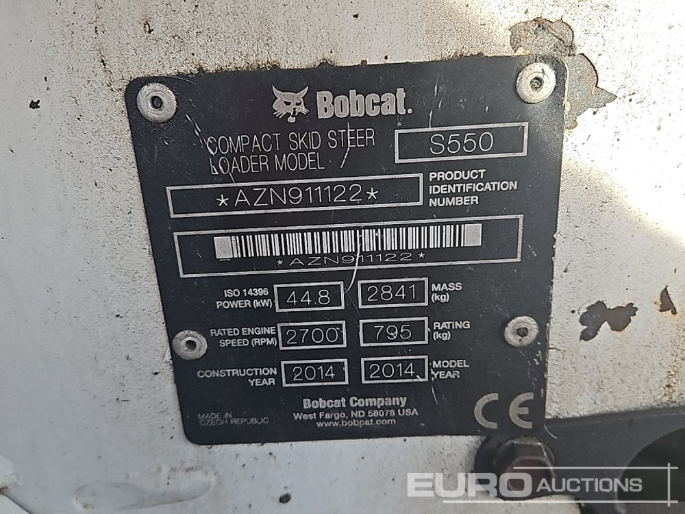 Мини-погрузчик с бортовым поворотом 2014 Bobcat S550: фото 38 Мини-погрузчик с бортовым поворотом 2014 Bobcat S550: фото 38