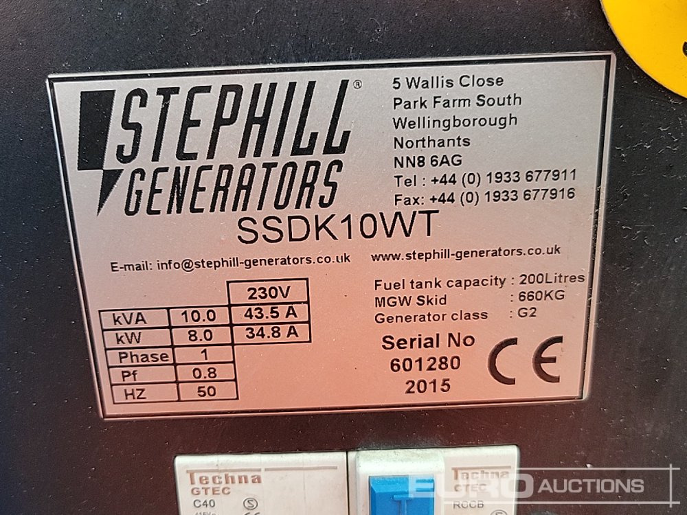 Электрогенератор 2015 Stephill SSDK10WT: фото 25