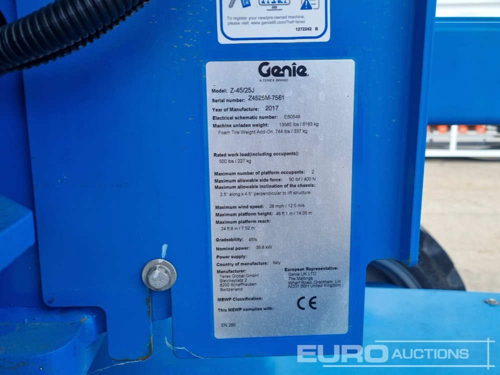 Подъёмник 2017 Genie Z45/25J: фото 39