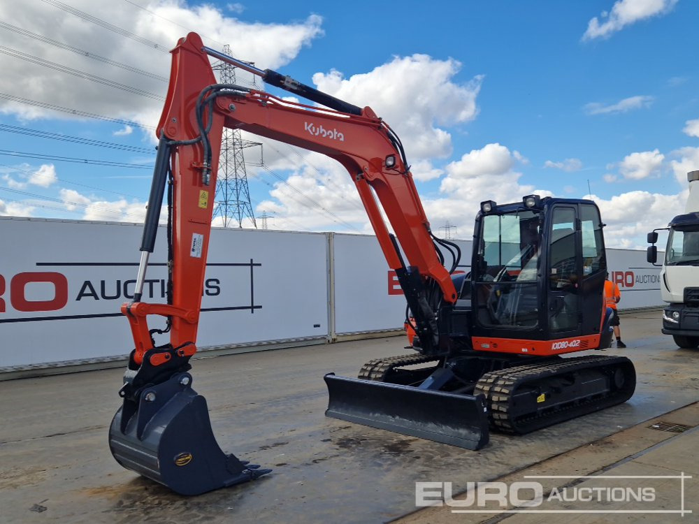 2018 Kubota KX080-4A - Мини-экскаватор: фото 1 2018 Kubota KX080-4A - Мини-экскаватор: фото 1