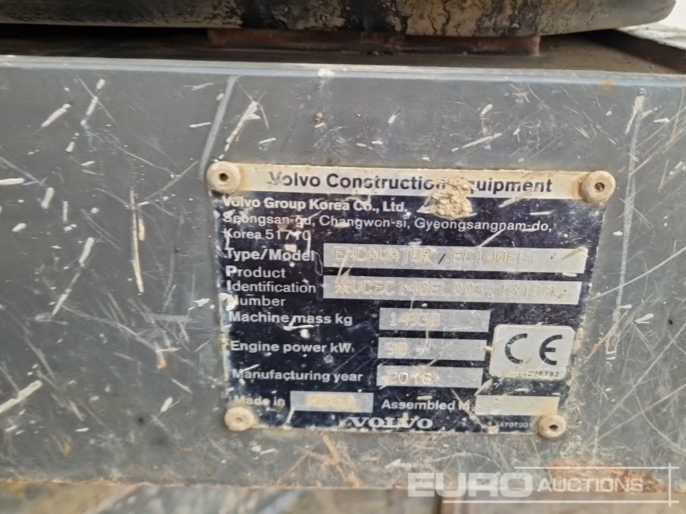 Гусеничный экскаватор 2018 Volvo EC140EL: фото 45