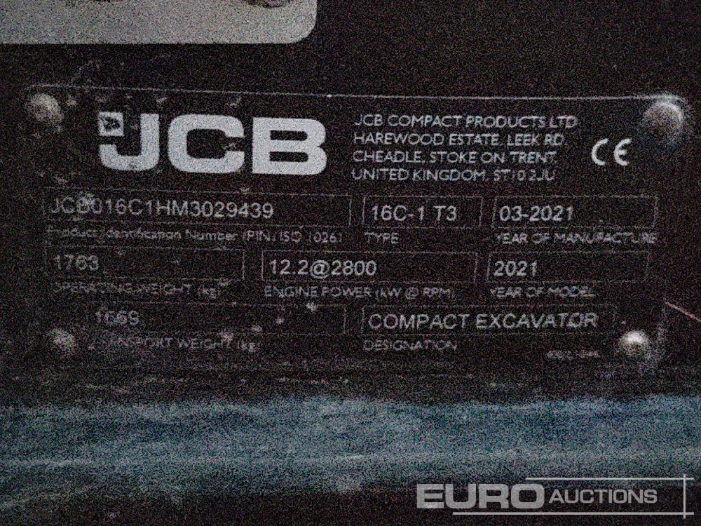 Мини-экскаватор 2021 JCB 16C-1 T3: фото 41