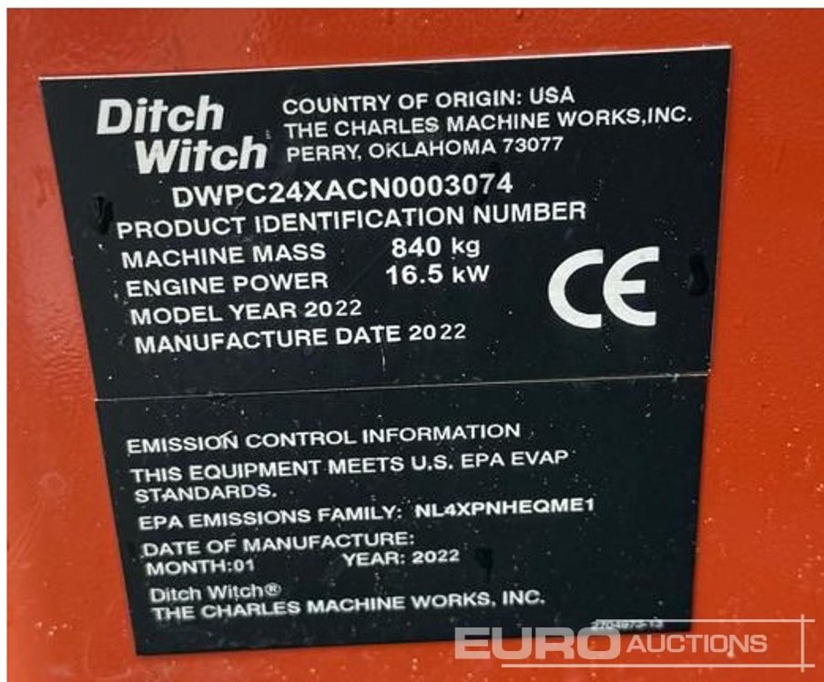 2022 Ditch Witch C24X - Траншеекопатель: фото 5 2022 Ditch Witch C24X - Траншеекопатель: фото 5