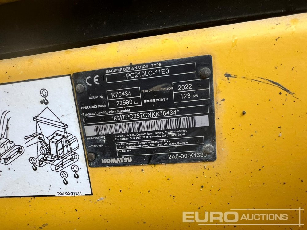 2022 Komatsu PC210LC-11E0 - Гусеничный экскаватор: фото 3 2022 Komatsu PC210LC-11E0 - Гусеничный экскаватор: фото 3