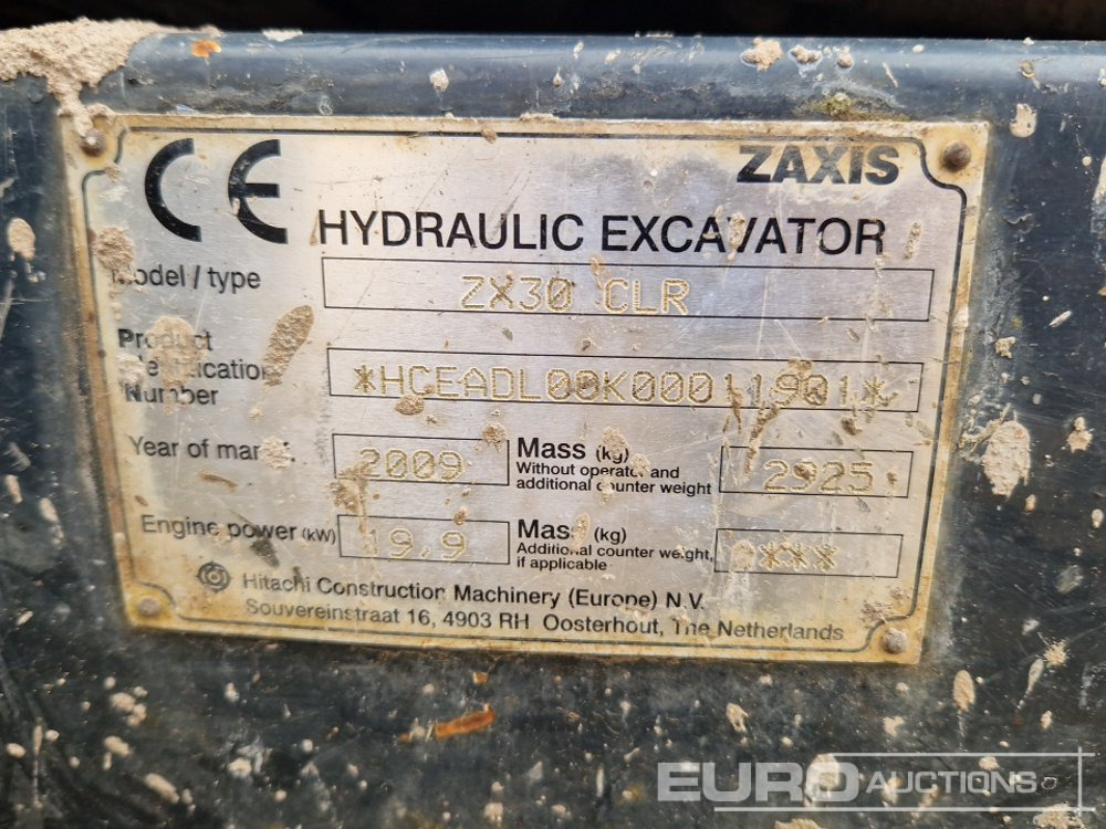Мини-экскаватор Hitachi ZX30 CLR: фото 44