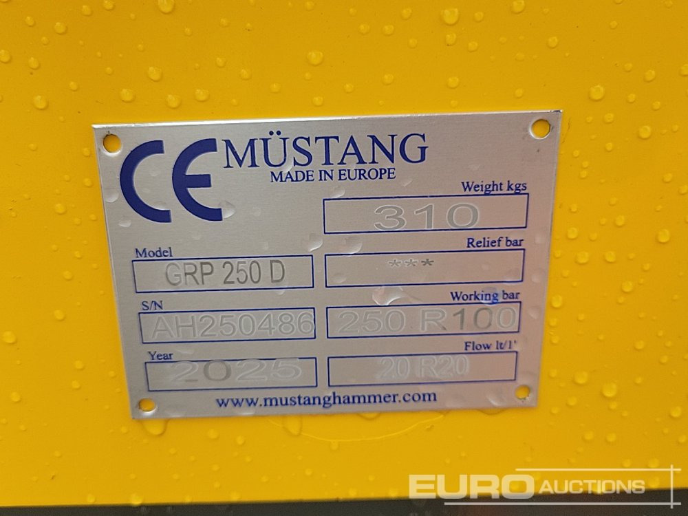Навесное оборудование для Экскаваторов Unused 2025 Mustang GRP250: фото 14