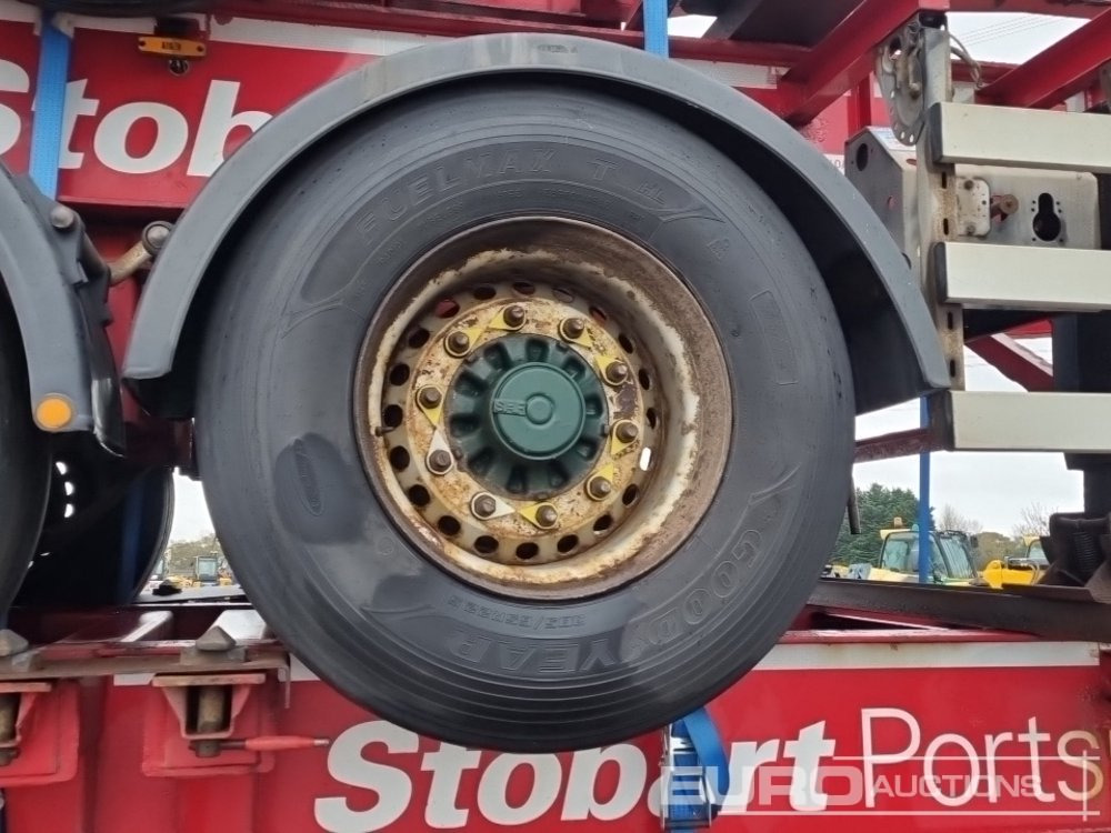 Полуприцеп бортовой/ Платформа SDC Tri Axle Sliding Skeletal Trailer (3 of): фото 41