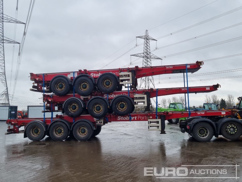 Полуприцеп бортовой/ Платформа SDC Tri Axle Sliding Skeletal Trailer (3 of): фото 6