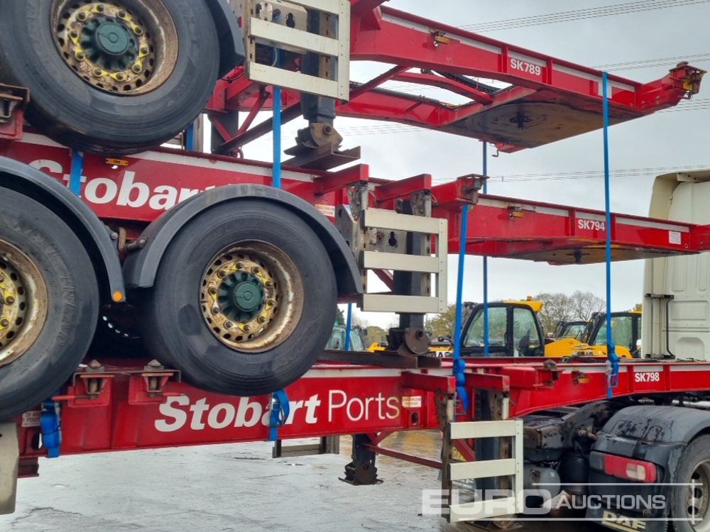 Полуприцеп бортовой/ Платформа SDC Tri Axle Sliding Skeletal Trailer (3 of): фото 46