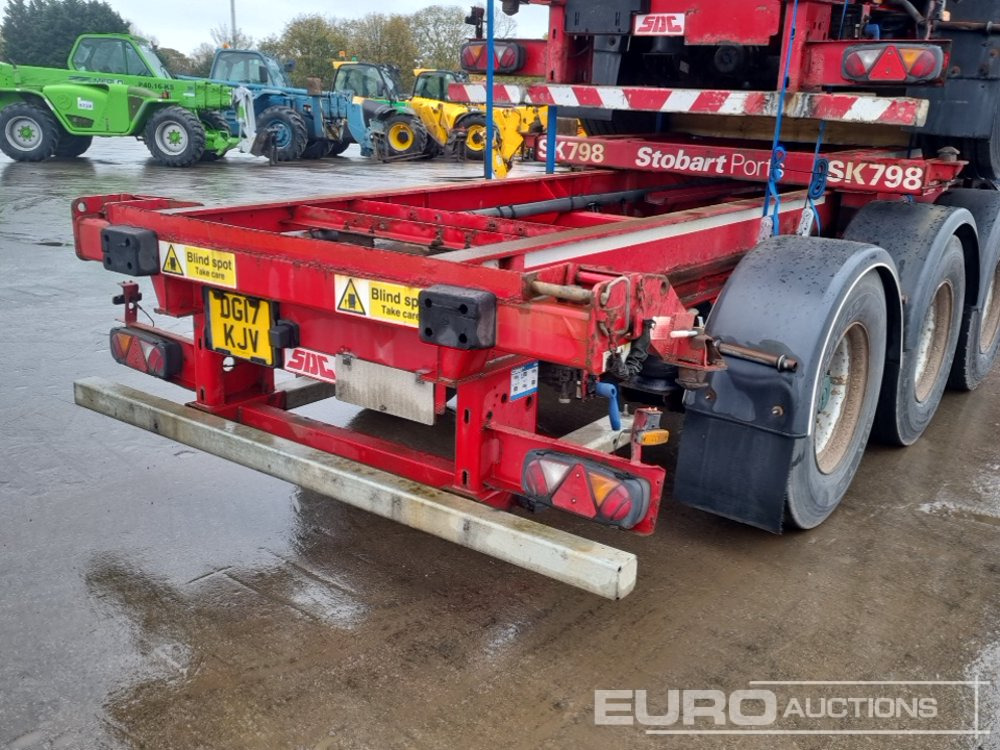 Полуприцеп бортовой/ Платформа SDC Tri Axle Sliding Skeletal Trailer (3 of): фото 15