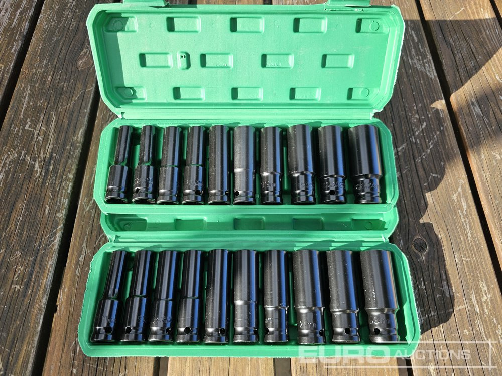 Unused 10Pcs 1/2" Deep Impact Socket Set (10mm-24mm) (2 of) - Оборудование для гаражей/ Мастерских: фото 1 Unused 10Pcs 1/2" Deep Impact Socket Set (10mm-24mm) (2 of) - Оборудование для гаражей/ Мастерских: фото 1