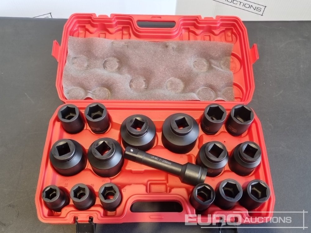 Unused 2025 Boss 1" 17pc Pneumatic Socket Set, 8" Extension Rod - Оборудование для гаражей/ Мастерских: фото 4 Unused 2025 Boss 1" 17pc Pneumatic Socket Set, 8" Extension Rod - Оборудование для гаражей/ Мастерских: фото 4