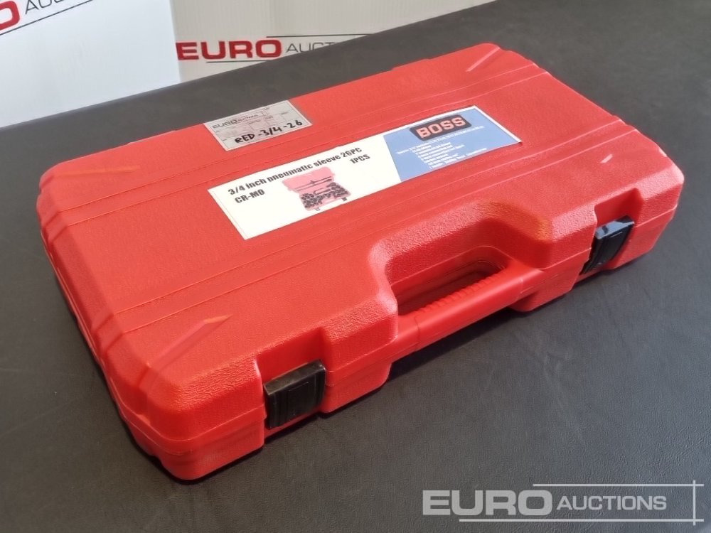 Unused 2025 Boss 3/4" 26pc Heavy Duty Pneumatic Socket Set, 4" Connecting Rod, 8" Connecting Rod Quick Ratchet Wrench, 20" Sliding Road, L Handle Sliding Head Extension Bar - Оборудование для гаражей/ Мастерских: фото 1 Unused 2025 Boss 3/4" 26pc Heavy Duty Pneumatic Socket Set, 4" Connecting Rod, 8" Connecting Rod Quick Ratchet Wrench, 20" Sliding Road, L Handle Sliding Head Extension Bar - Оборудование для гаражей/ Мастерских: фото 1