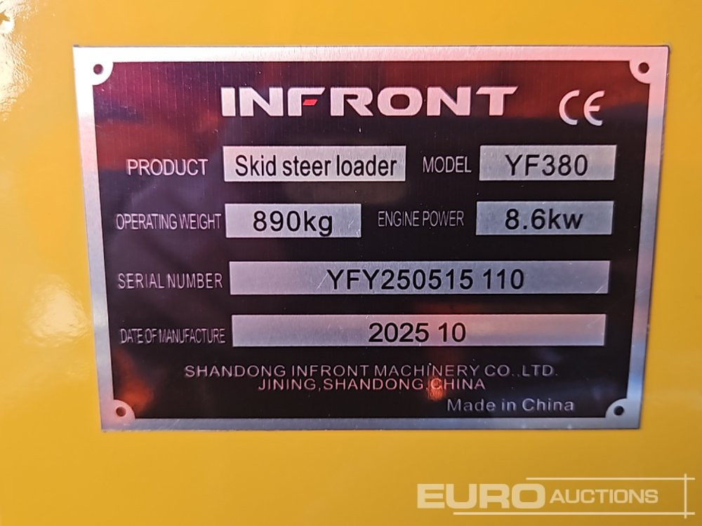 Unused 2025 Infront YF380 - Мини-погрузчик с бортовым поворотом: фото 1 Unused 2025 Infront YF380 - Мини-погрузчик с бортовым поворотом: фото 1